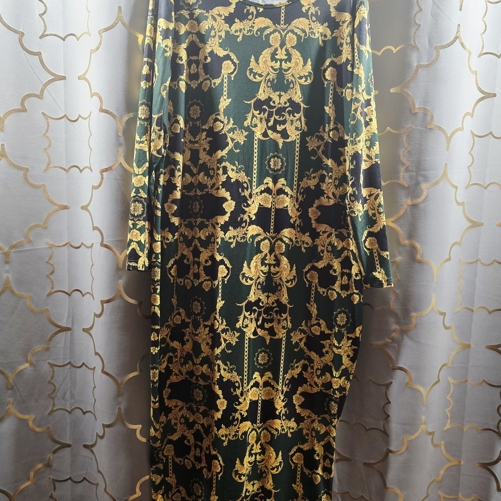 SHEIN Green and Yellow Patterne